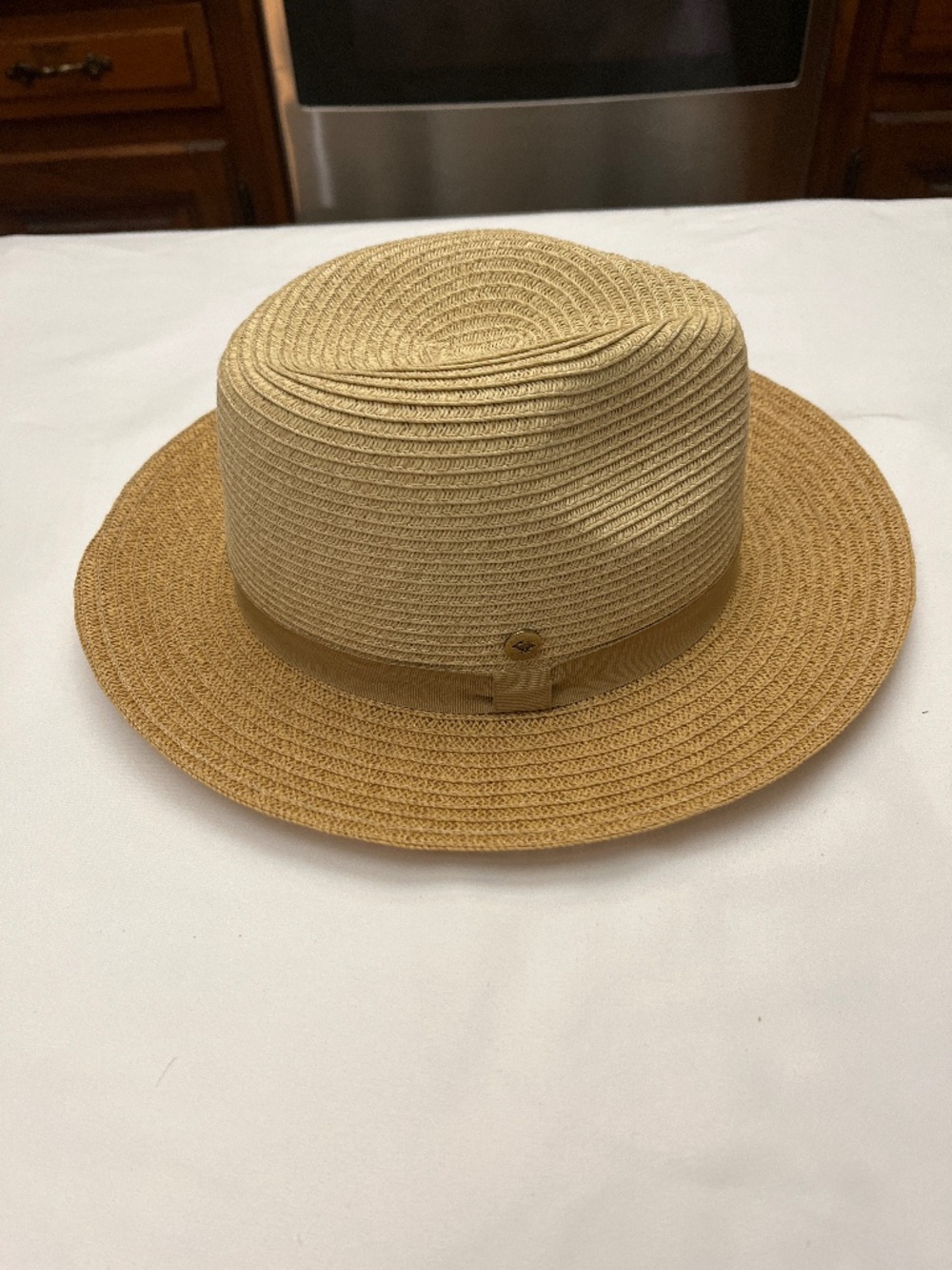 NWT Peter Grimm Resort Straw Hat.  Neutral Tri-Color.